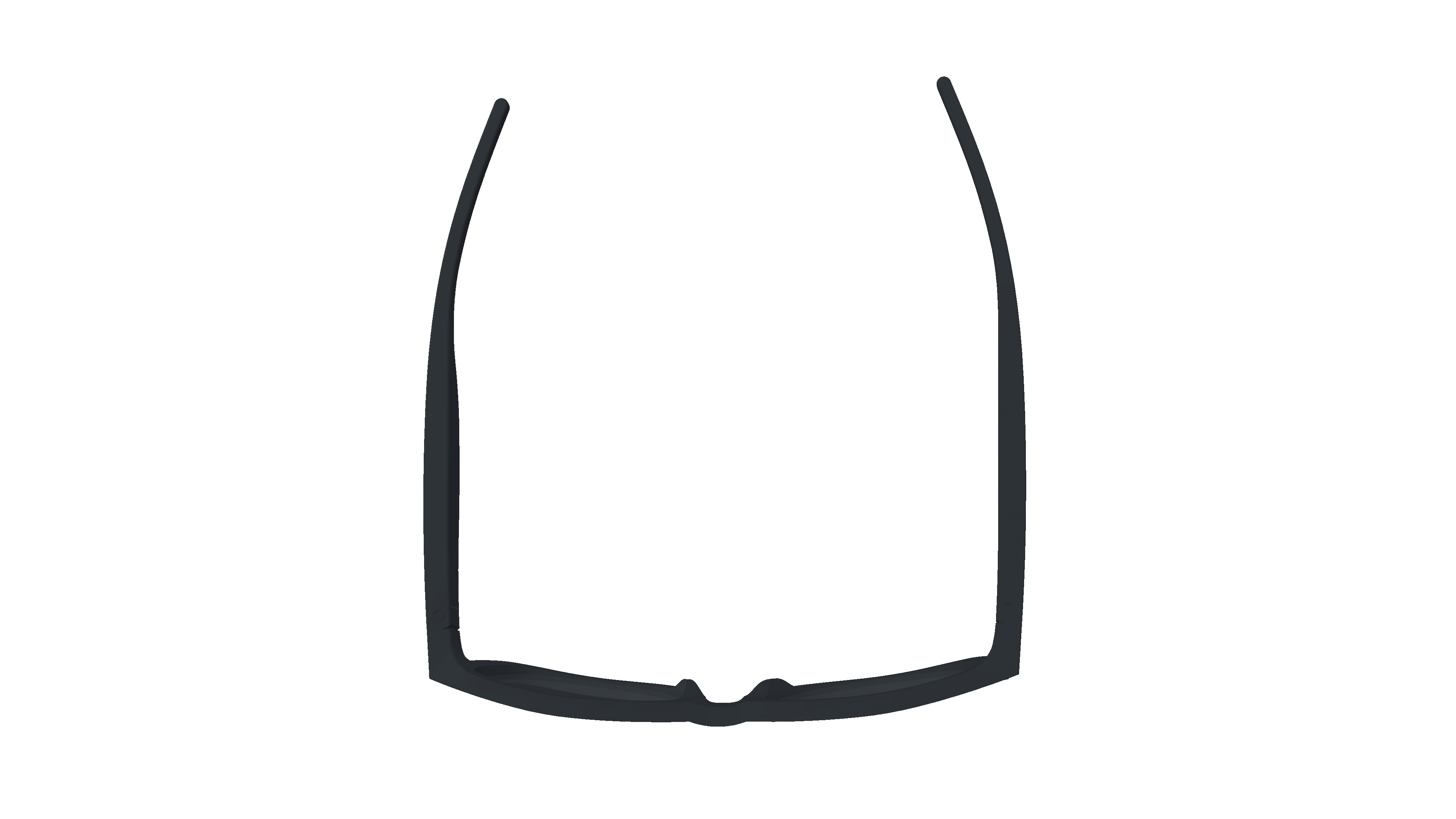 HabitGlasses matte-black frames viewed from above.